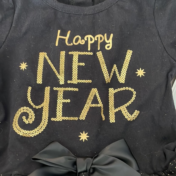 Happy New Year baby onesie with shimmery tutu! 12mos - Picture 2 of 6